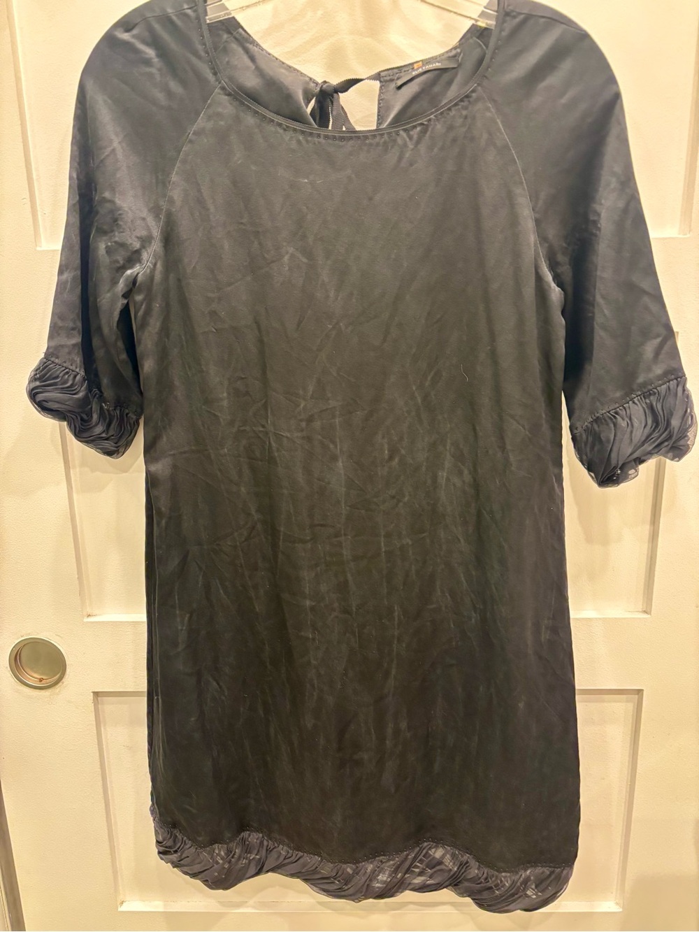 Elie Tahari Black Silk Mini Dress